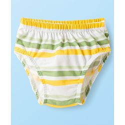 Babyhug 100% Cotton Knit Striped & Dino Printed Briefs Pack of 3 - Multicolor