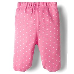 Babyhug Cotton Knit Full Length Bootie Leggings With Floral Print Pack Of 3 - Pink Maroon & Purple