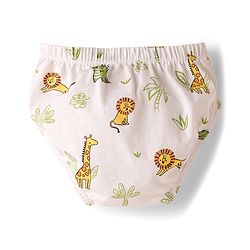 Babyhug 100% Cotton Knit Animal Printed & Striped Briefs Pack Of 3 - Mutlicolour