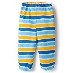Babyhug Cotton Knit Bootie Leggings with Jungle Theme Print & Stripes Pack of 3 - Multicolor