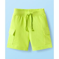 Babyhug Single Jersey Knit Half Sleeves T-Shirt & Shorts Set with Leaf Print - Light Green
