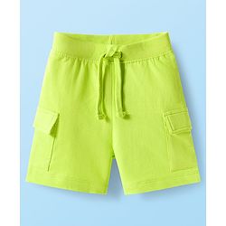 Babyhug Single Jersey Knit Half Sleeves T-Shirt & Shorts Set with Leaf Print - Light Green