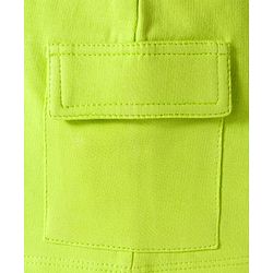 Babyhug Single Jersey Knit Half Sleeves T-Shirt & Shorts Set with Leaf Print - Light Green