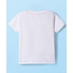 Babyhug Single Jersey Knit Half Sleeves T-Shirt & Shorts Set with Beach Theme Print - Orange