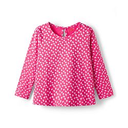Babyhug 100% Cotton Knit Full Sleeves Bow Printed T-Shirt - Pink
