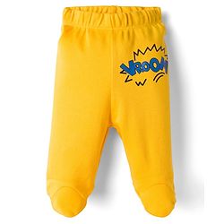 Babyhug Cotton Knit Full Length Bootie Leggings With Vehicle Print Pack Of 3 - Yellow Blue & Red