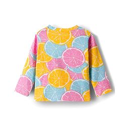 Babyhug Cotton Knit Full Sleeves Co-ords Night Suit With Orange Print - Multicolour