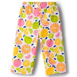 Babyhug Cotton Knit Half Sleeves Co-ords Night Suit With Tropical Theme Print - Yellow