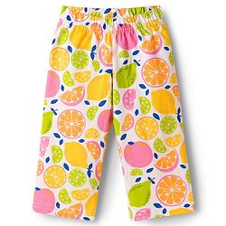 Babyhug Cotton Knit Half Sleeves Co-ords Night Suit With Tropical Theme Print - Yellow