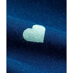 Babyhug Cotton Knit Full Sleeves T-Shirt & Pyjama Co-ord Night Suit With Heart Print - Blue