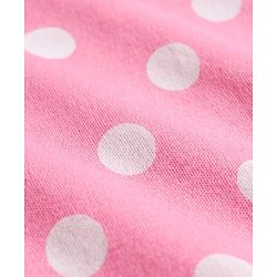 Babyhug Cotton Knit Full Sleeves T-Shirt & Pyjama Co-ord Night Suit With Polka Dot Print - Pink