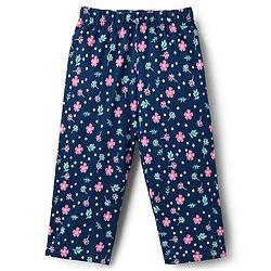 Babyhug Cotton Knit Full Sleeves T-Shirt & Pyjama Co-ord Night Suit With Floral Print - Navy Blue