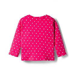 Babyhug Cotton Knit Full Sleeves T-Shirt & Pyjama Co-ord Night Suit With Polka Dot Print - Red
