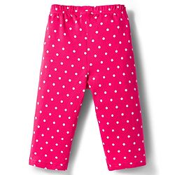 Babyhug Cotton Knit Full Sleeves T-Shirt & Pyjama Co-ord Night Suit With Polka Dot Print - Red