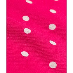 Babyhug Cotton Knit Full Sleeves T-Shirt & Pyjama Co-ord Night Suit With Polka Dot Print - Red