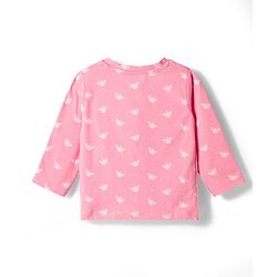 Babyhug Cotton Knit Full Sleeves T-Shirt & Pyjama Co-ord Night Suit With Butterfly Print - Pink