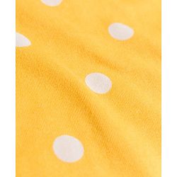 Babyhug Cotton Knit Full Sleeves T-Shirt & Pyjama Co-ord Night Suit With Polka Dot Print - Yellow
