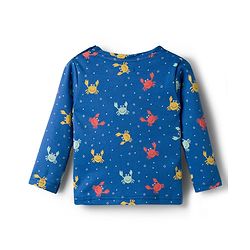 Babyhug Cotton Knit Full Sleeves T-Shirt & Pyjama Co-ord Night Suit With Crab Print - Navy Blue