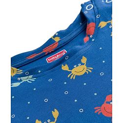 Babyhug Cotton Knit Full Sleeves T-Shirt & Pyjama Co-ord Night Suit With Crab Print - Navy Blue