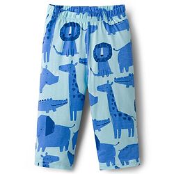 Babyhug Cotton Knit Full Sleeves T-Shirt & Pyjama Co-ord Night Suit With Animal Print - Blue