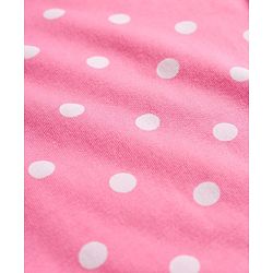 Babyhug Cotton Knit Full Sleeves T-Shirt & Pyjama Co-ord Night Suit With Polka Dot Print - Pink