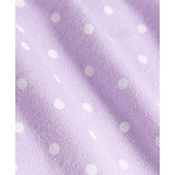 Babyhug Cotton Knit Full Sleeves T-Shirt & Pyjama Co-ord Night Suit With Polka Dot Print - Lilac