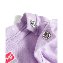 Babyhug Cotton Knit Full Sleeves T-Shirt & Pyjama Co-ord Night Suit With Polka Dot Print - Lilac