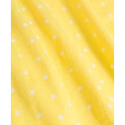 Babyhug Cotton Knit Full Sleeves T-Shirt & Pyjama Co-ord Night Suit With Polka Dot Print - Yellow