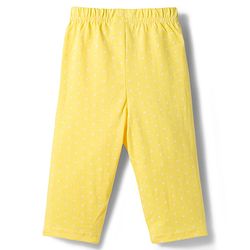 Babyhug Cotton Knit Full Sleeves T-Shirt & Pyjama Co-ord Night Suit With Polka Dot Print - Yellow