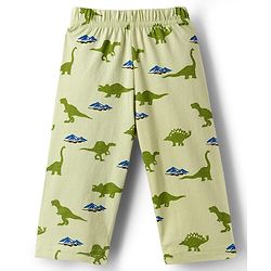 Babyhug Cotton Knit Full Sleeves Co-ords Night Suit With Dino Print - Light Green