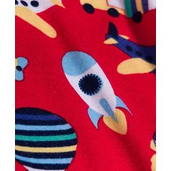 Babyhug Cotton Knit Full Sleeves T-Shirt & Pyjama Co-ord Night Suit With Vehicle Print - Red