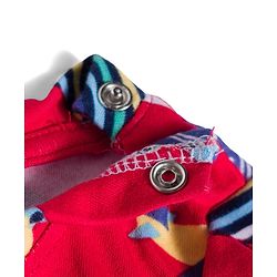 Babyhug Cotton Knit Full Sleeves T-Shirt & Pyjama Co-ord Night Suit With Vehicle Print - Red