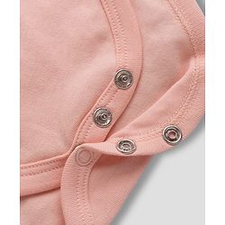 Babyhug 100% Pure Superfine 100% Cotton Knit Half Sleeves Solid Onesies Pack of 3 - Multicolor