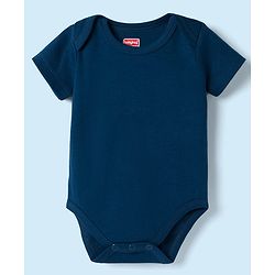 Babyhug 100% Pure Superfine 100% Cotton Knit Half Sleeves Solid Onesies Pack of 3 - Multicolor