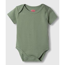 Babyhug 100% Pure Superfine 100% Cotton Knit Half Sleeves Solid Onesies Pack of 3 - Multicolor