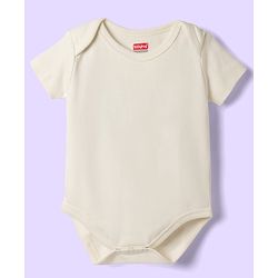 Babyhug 100% Pure Superfine Cotton Knit Half Sleeves Solid Onesies Pack of 5 - Multicolor