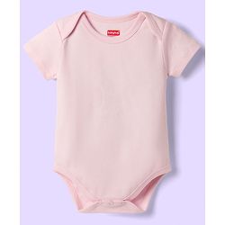 Babyhug 100% Pure Superfine Cotton Knit Half Sleeves Solid Onesies Pack of 5 - Multicolor