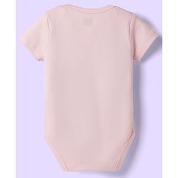 Babyhug 100% Pure Superfine Cotton Knit Half Sleeves Solid Onesies Pack of 5 - Multicolor