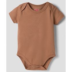 Babyhug 100% Pure Superfine 100% Cotton Knit Half Sleeves Solid Onesies Pack of 5 - Multicolor