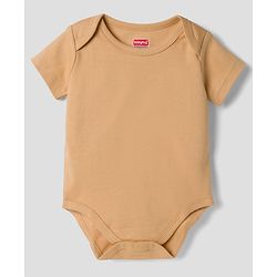 Babyhug 100% Pure Superfine 100% Cotton Knit Half Sleeves Solid Onesies Pack of 5 - Multicolor