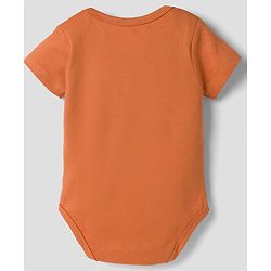 Babyhug 100% Pure Superfine 100% Cotton Knit Half Sleeves Solid Onesies Pack of 5 - Multicolor