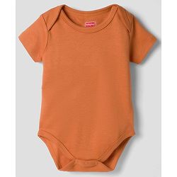 Babyhug 100% Pure Superfine 100% Cotton Knit Half Sleeves Solid Onesies Pack of 5 - Multicolor