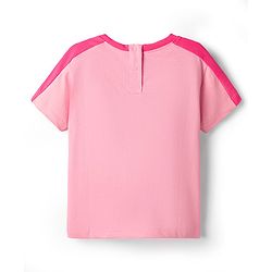 Babyhug Disney Single Jersey Knit Half Sleeves Top & Skirt Set With Minnie Mouse Graphics - Pink