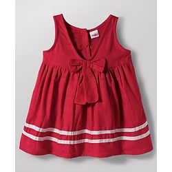 Babyhug Cotton Woven Half Puffed Sleeves Polka Dots Printed T-Shirt & Frock with Bow Applique - Red