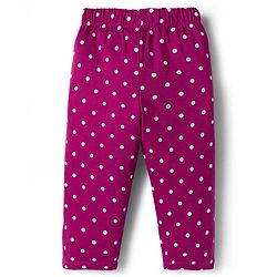 Babyhug Cotton Knit Full Sleeves T-Shirt & Pajama Night Suit with Sweet Dreams Print - Dark Pink