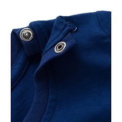 Babyhug Cotton Knit Full Sleeves T-Shirt & Pajama Night Suit with Text Print - Navy Blue