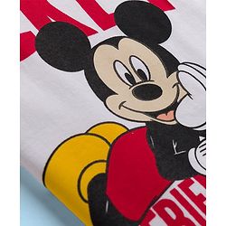 Babyhug Disney Single Jersey Knit Full Sleeves T-Shirt & Joggers Night Suit With Mickey Mouse Graphics - Multicolor