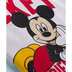 Babyhug Disney Single Jersey Knit Full Sleeves T-Shirt & Joggers Night Suit With Mickey Mouse Graphics - Multicolor