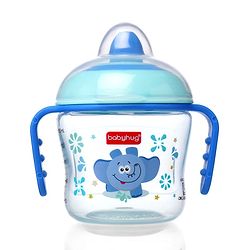 Babyhug Hard Spout Baby Sipper Cup with Anti-Spill Design, Pink & Purple-150 ml | BPA Free | Twin Handle | Lightweight