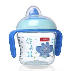 Babyhug Hard Spout Baby Sipper Cup with Anti-Spill Design, Pink & Purple-150 ml | BPA Free | Twin Handle | Lightweight